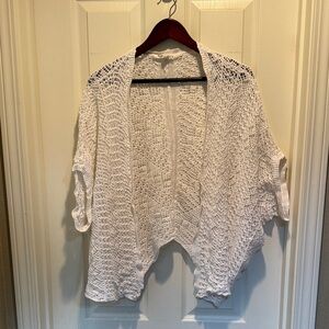 White Open-Knit Women's Sweater
